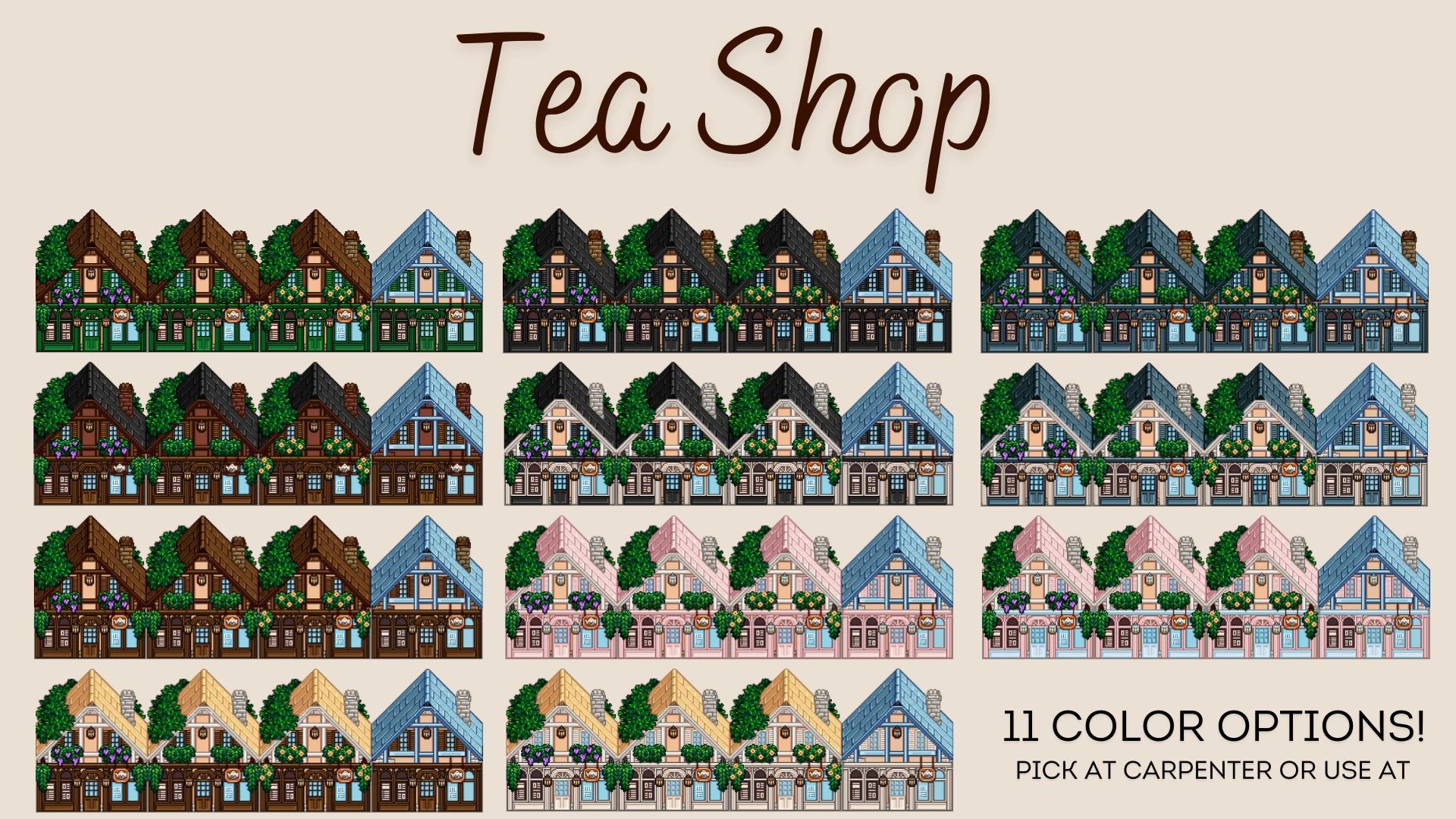 HXW Bakery and Tea Shop Retextures mod for Stardew Valley