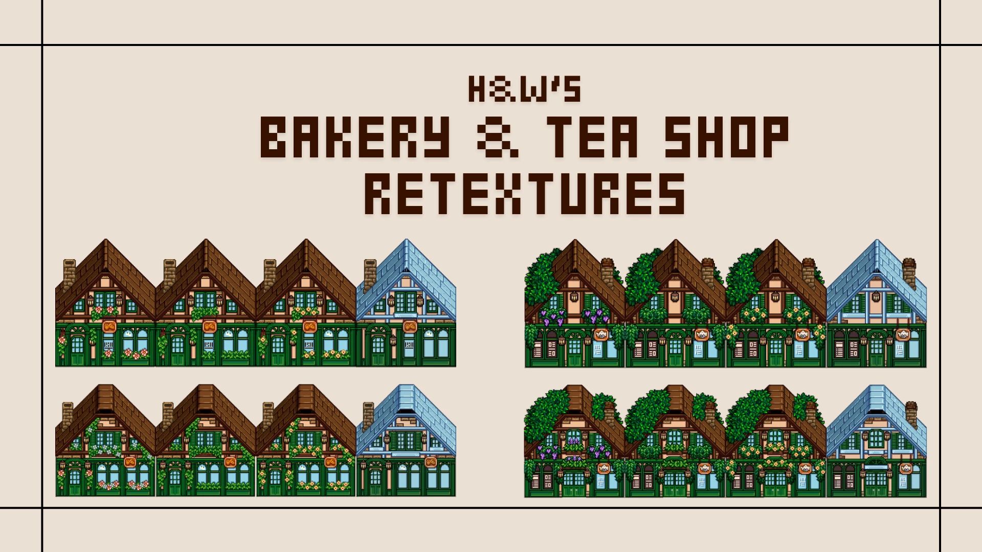 HXW Bakery and Tea Shop Retextures mod for Stardew Valley