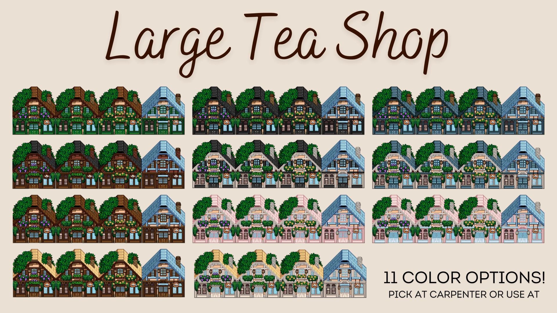 HXW Bakery and Tea Shop Retextures mod for Stardew Valley