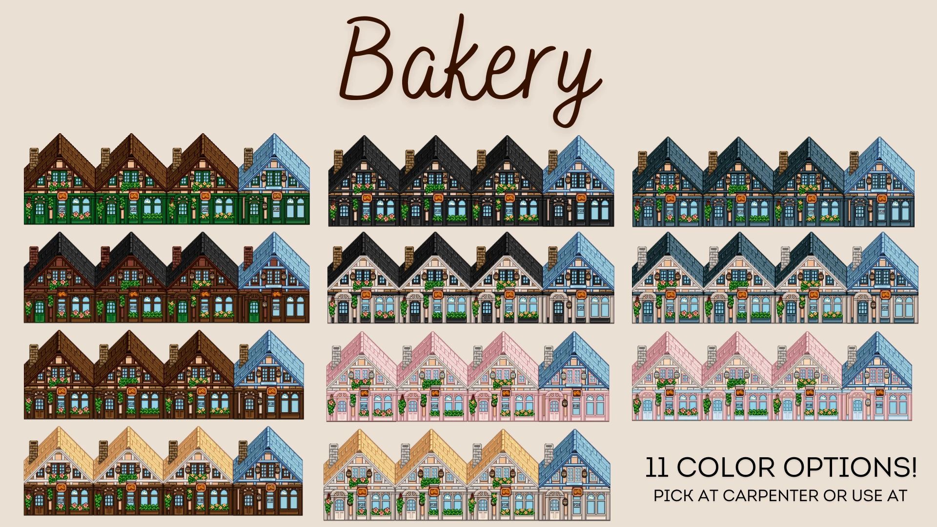 HXW Bakery and Tea Shop Retextures mod for Stardew Valley