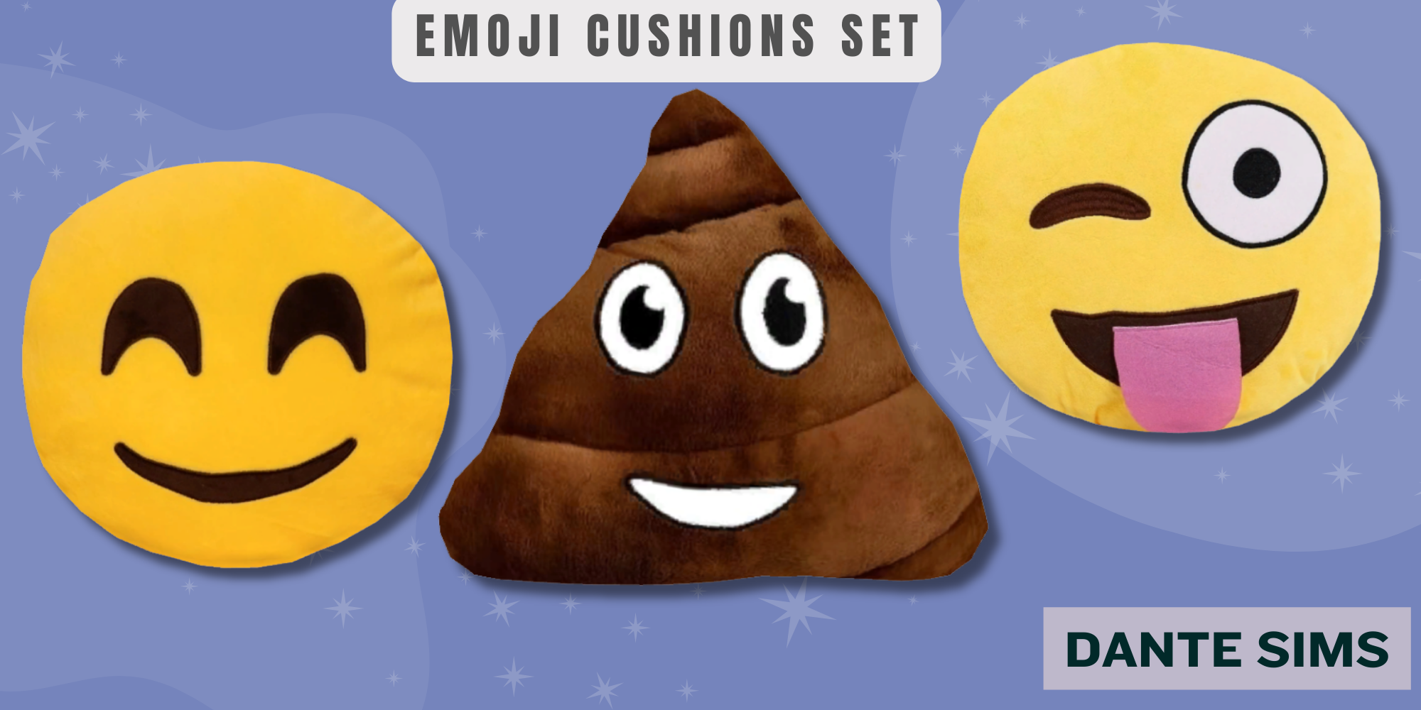 Emoji cushions - set mod for The Sims 4 