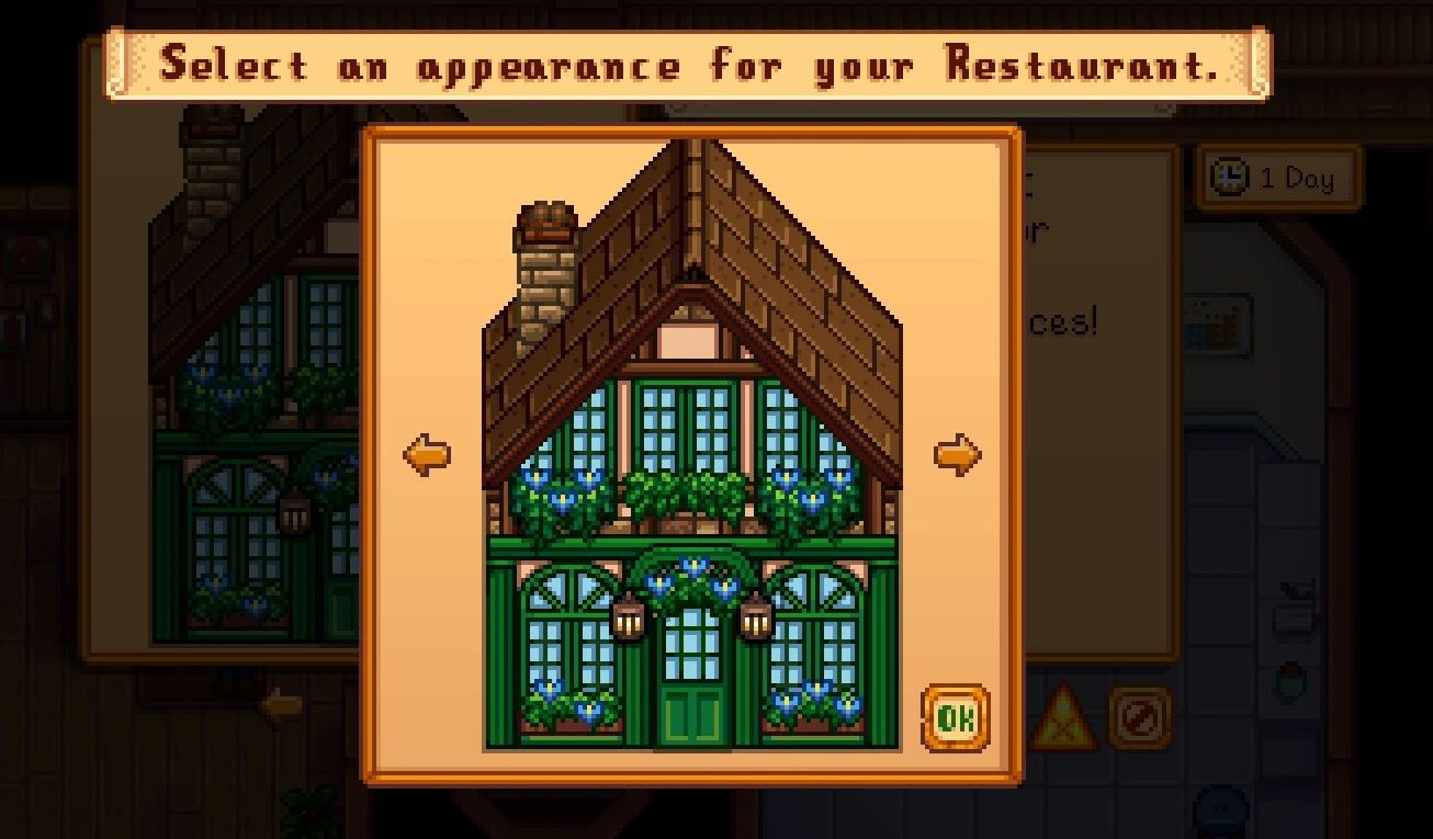 HxW Buildable Restaurant mod for Stardew Valley