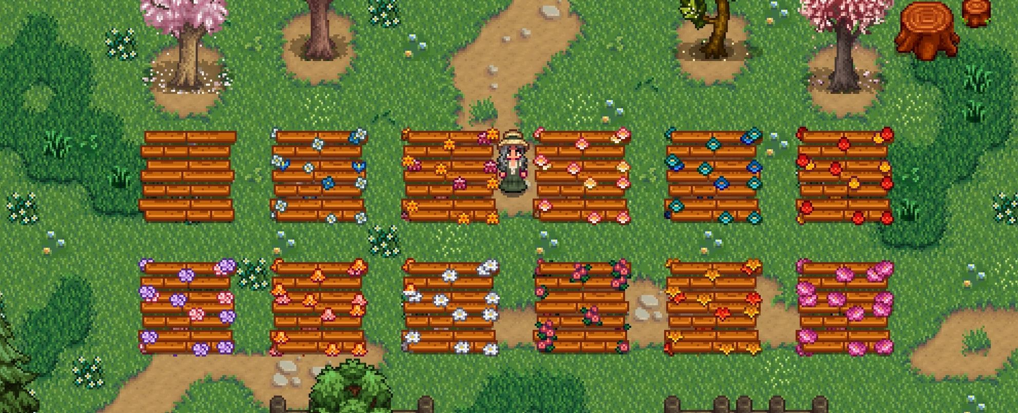 HxW Forest Cafe Flooring mod for Stardew Valley