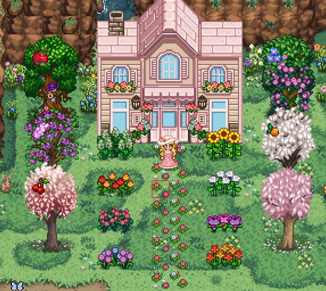 HxW Flower Paths for Alternative Textures mod for Stardew Valley