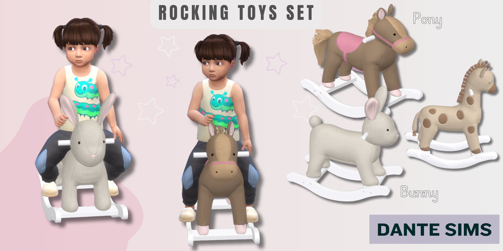 Rocking toys set mod for The Sims 4 