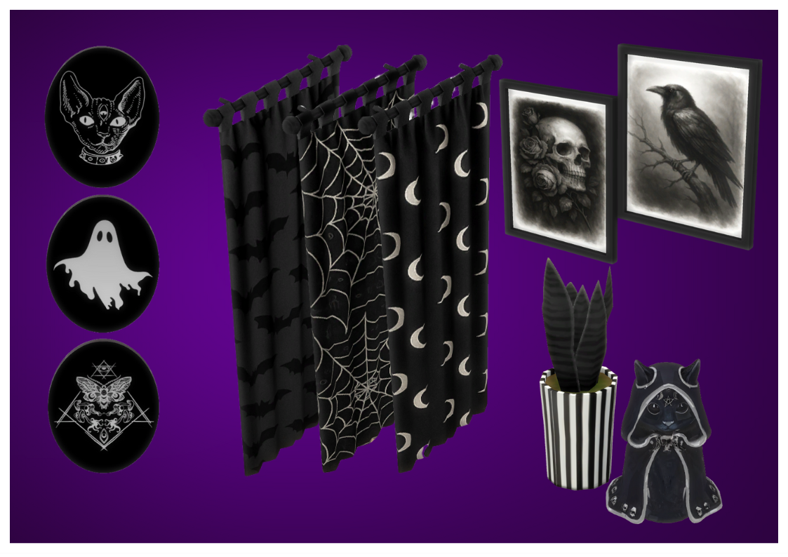 Goth Room mod for The Sims 4 