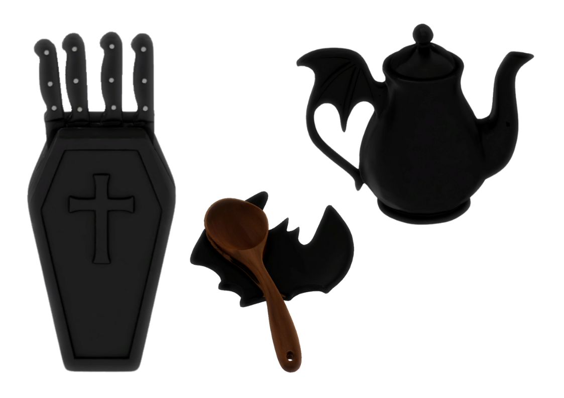 Goth Kitchen Essentials mod for The Sims 4 