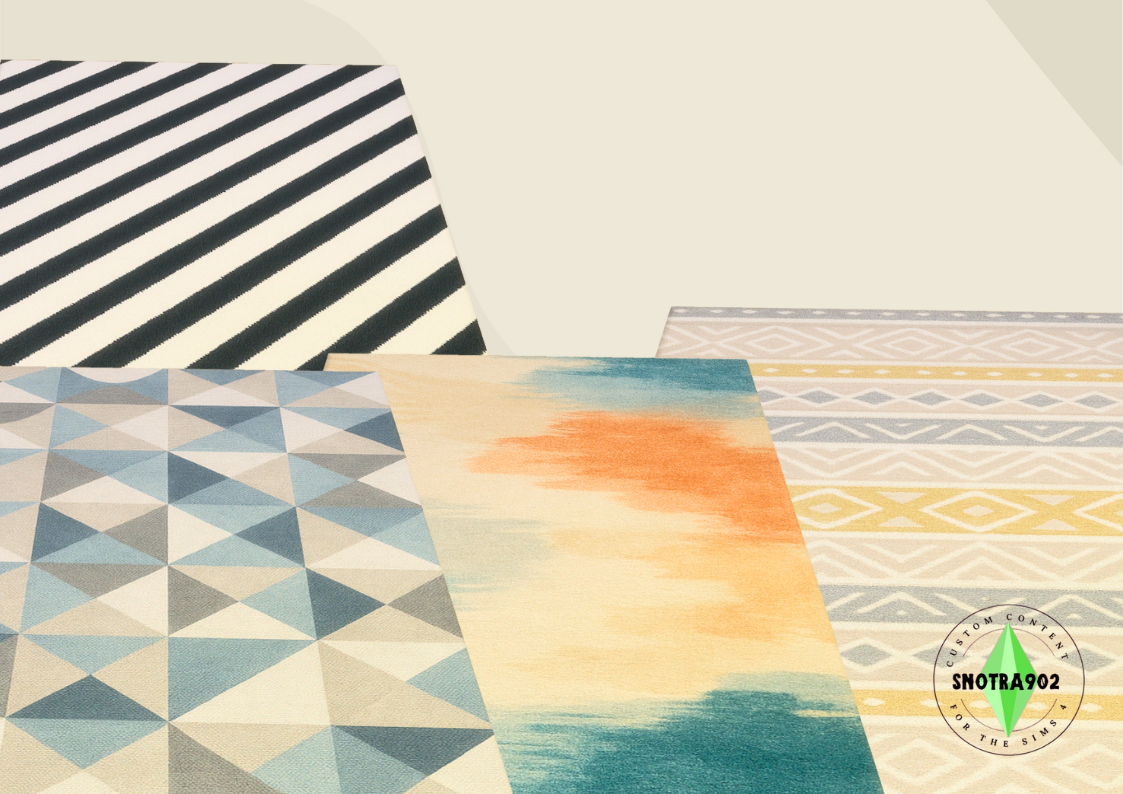 Modern Patterned Rugs mod for The Sims 4 