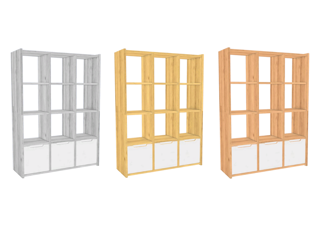 Modern Wooden Display mod for The Sims 4 