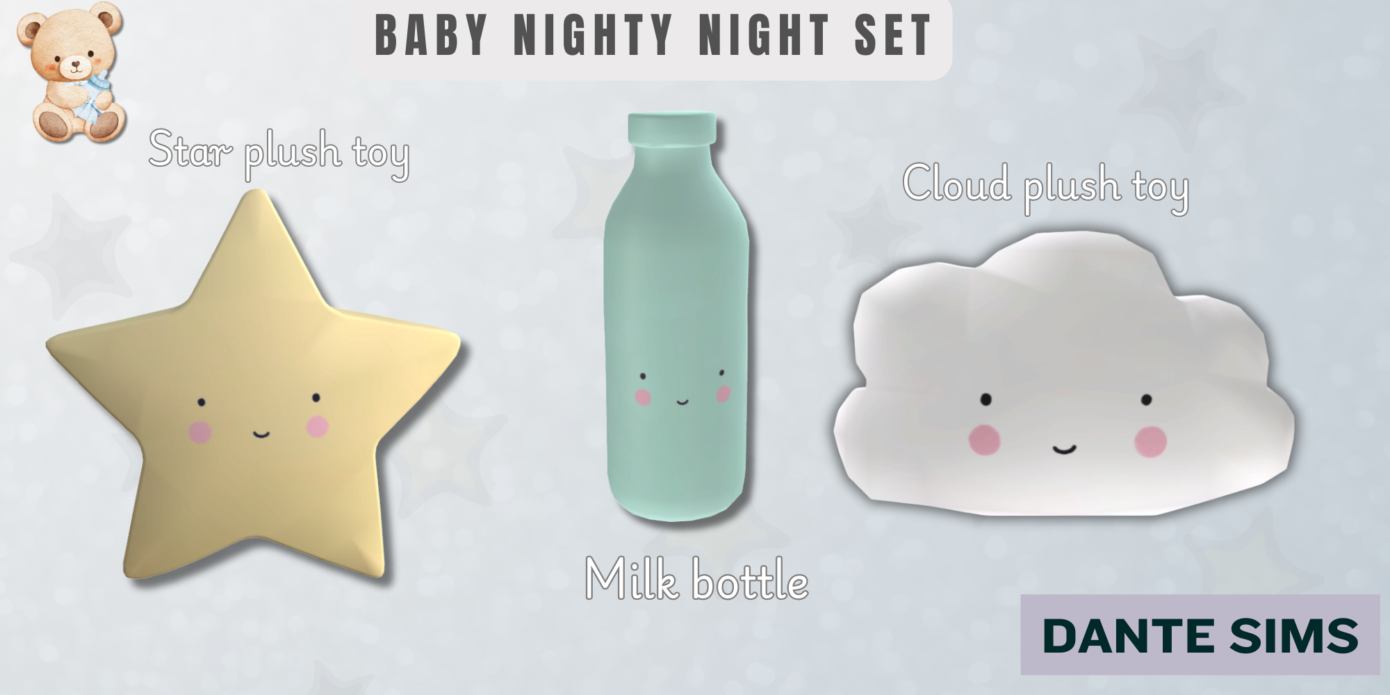 Baby nighty night set mod for The Sims 4 