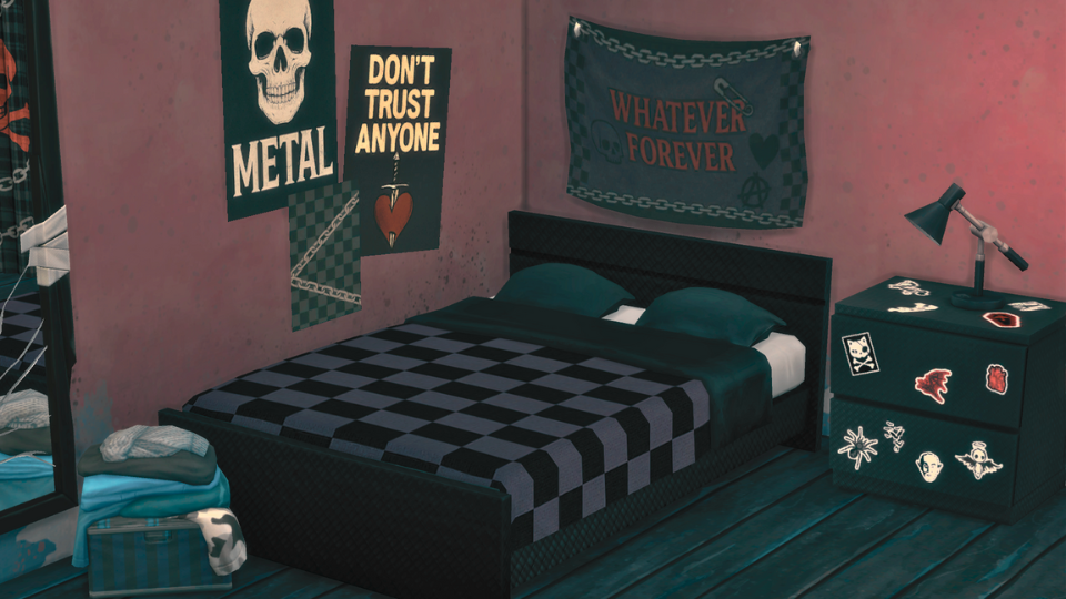 Goth Teen Room mod for The Sims 4 