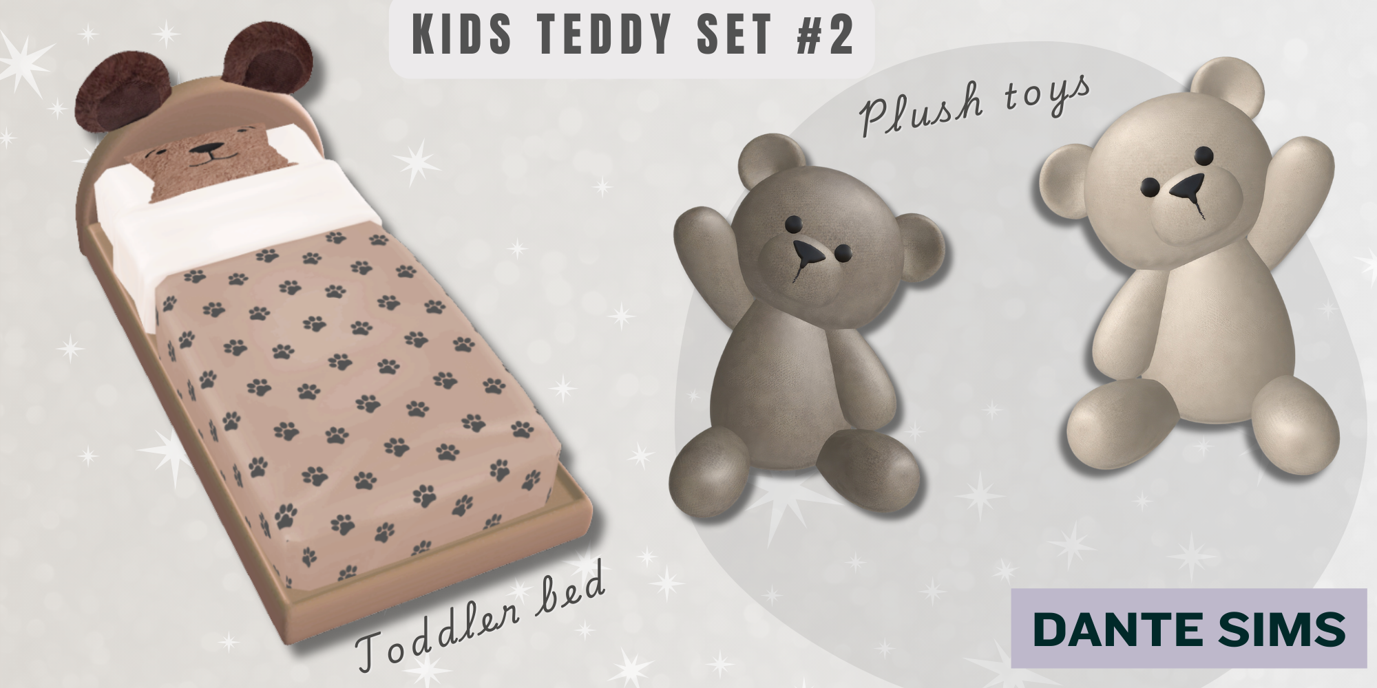 Kids teddy set 2 mod for The Sims 4 