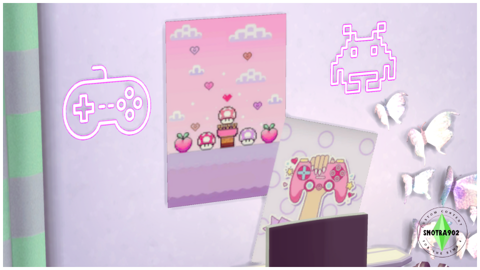 Purple Pastel Gamer mod for The Sims 4 