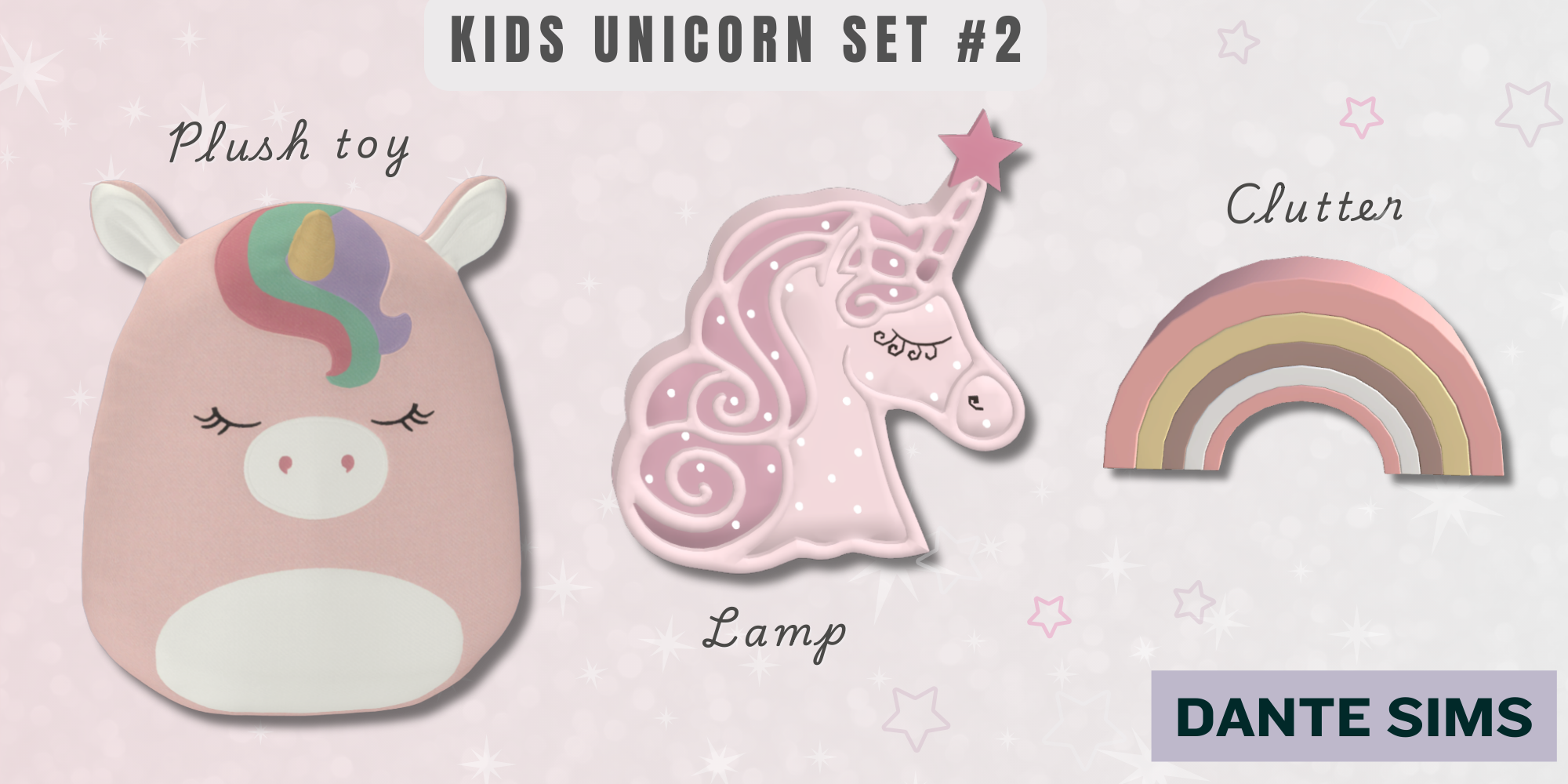 Kids unicorn set 2 mod for The Sims 4 