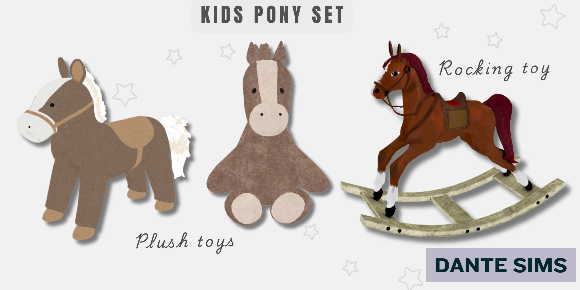 Kids pony set mod for The Sims 4 