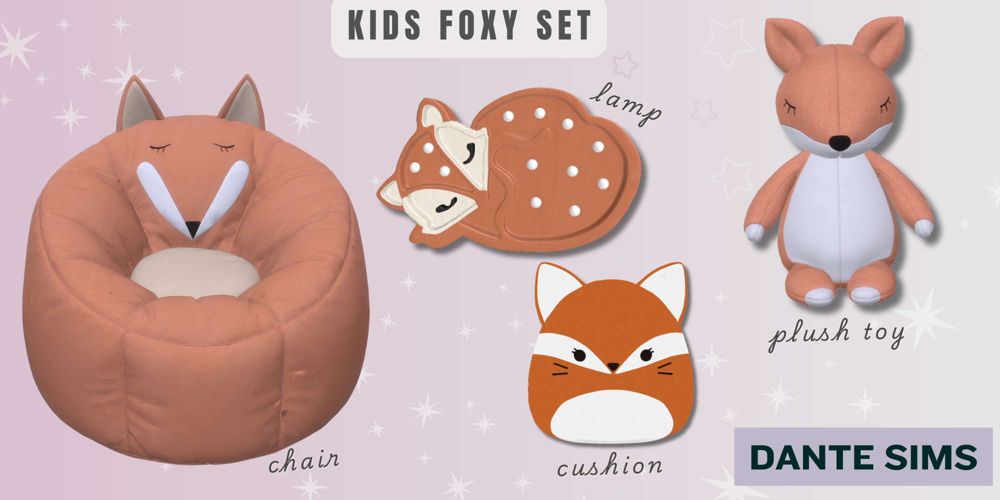 Kids Foxy set mod for The Sims 4 