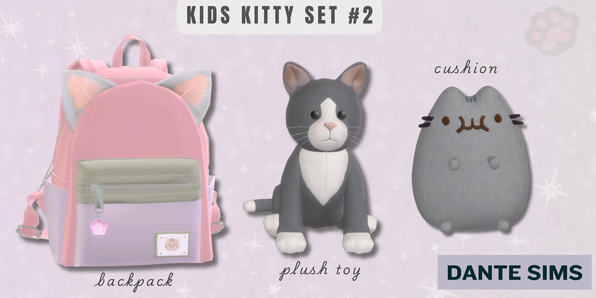Kids kitty set 2 mod for The Sims 4 