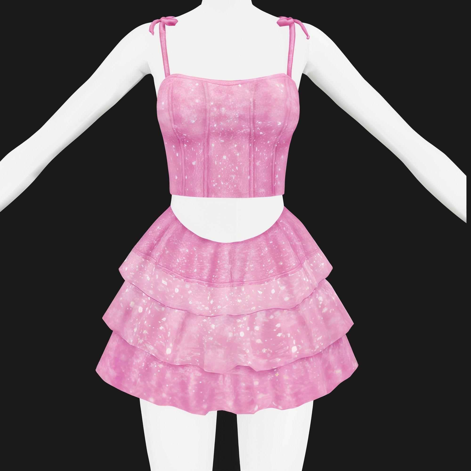 Barbie glitter dress mod for The Sims 4 