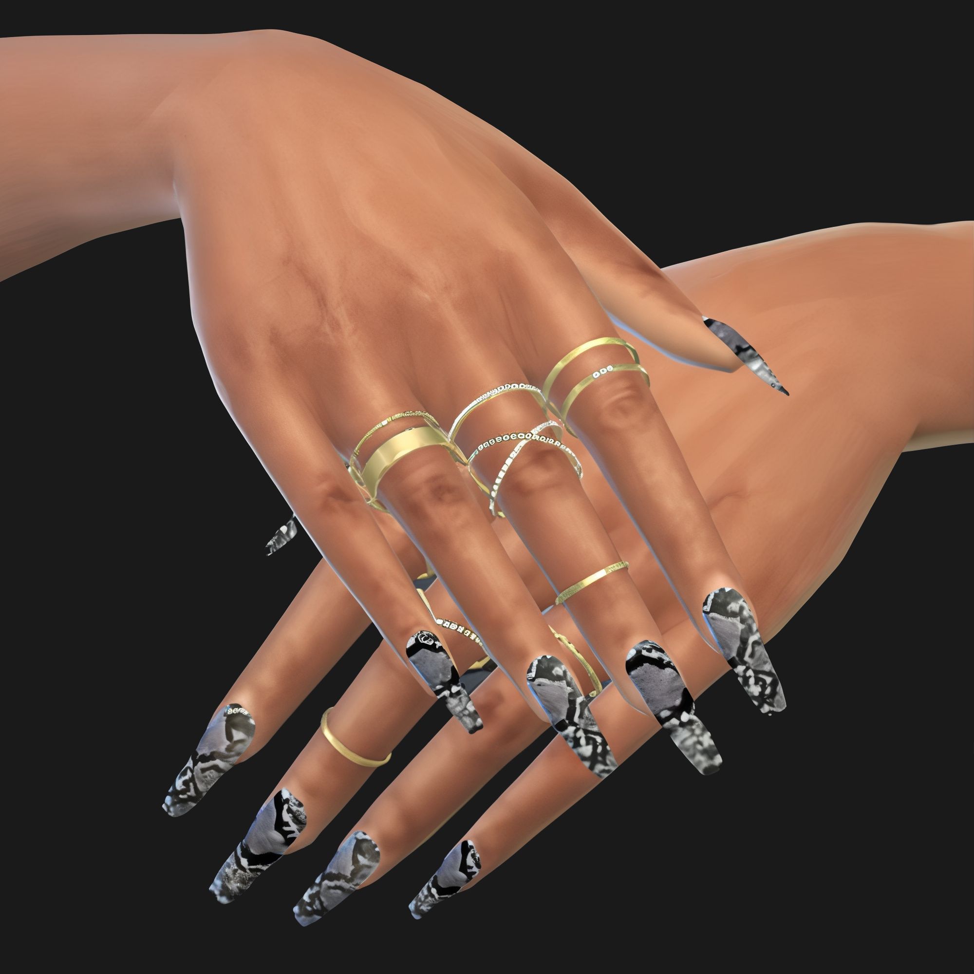 Snake venom nails mod for The Sims 4 