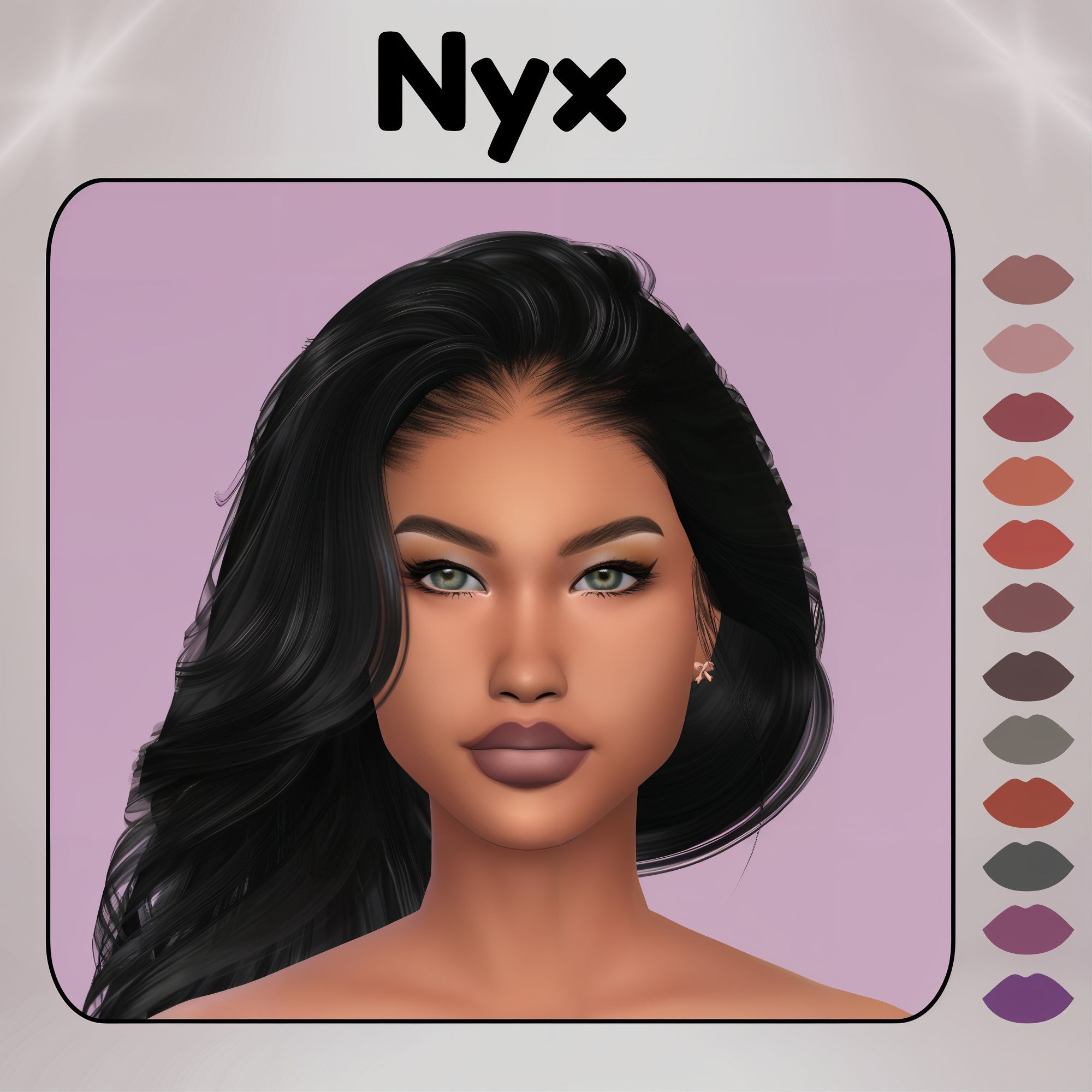 Perfect nude ombre lipstick - set mod for The Sims 4 