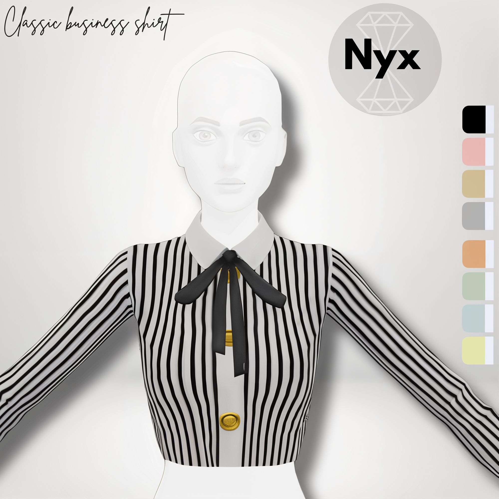 Classic business shirt long sleeve mod for The Sims 4 