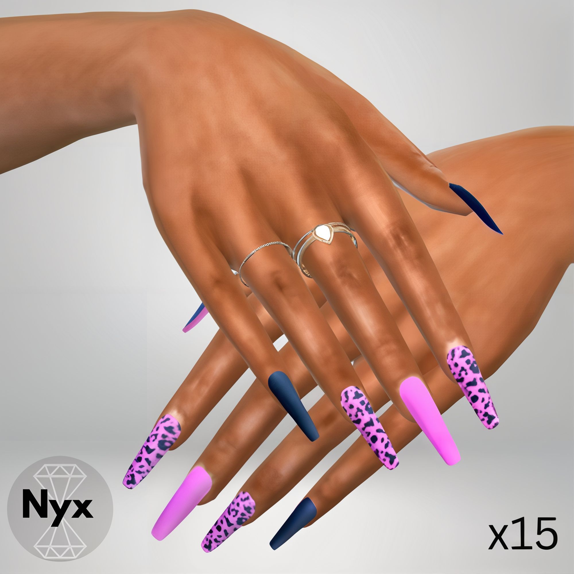 Matte nails set 15 mod for The Sims 4 