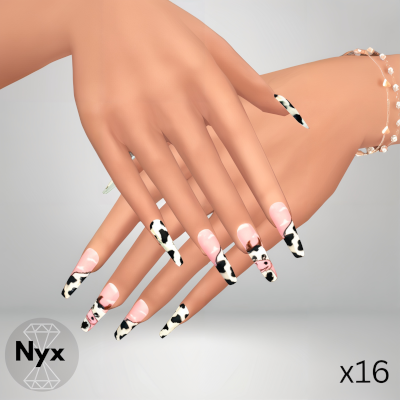Matte nails set 18 mod for The Sims 4 