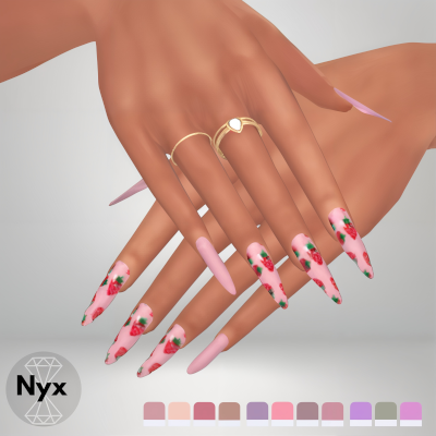 Kawaii nails set 23 mod for The Sims 4 