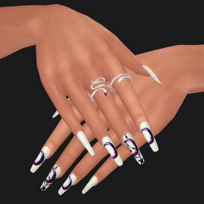 Goth nails set 31 mod for The Sims 4 