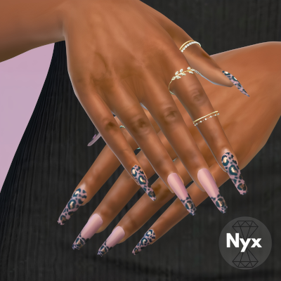 Matte nails set 38 mod for The Sims 4 