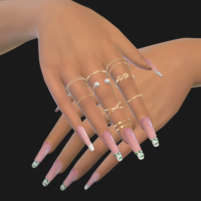 French nails set 40 mod for The Sims 4 