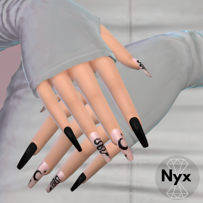 Goth nails set 54 mod for The Sims 4 