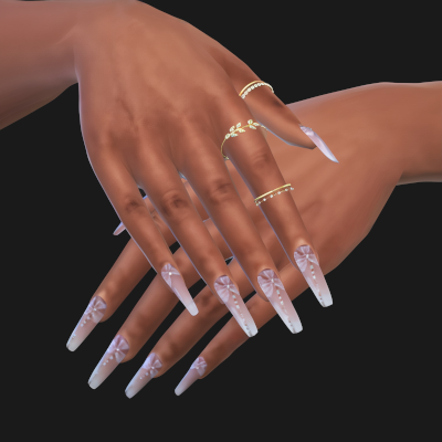 French nails set 81 mod for The Sims 4 