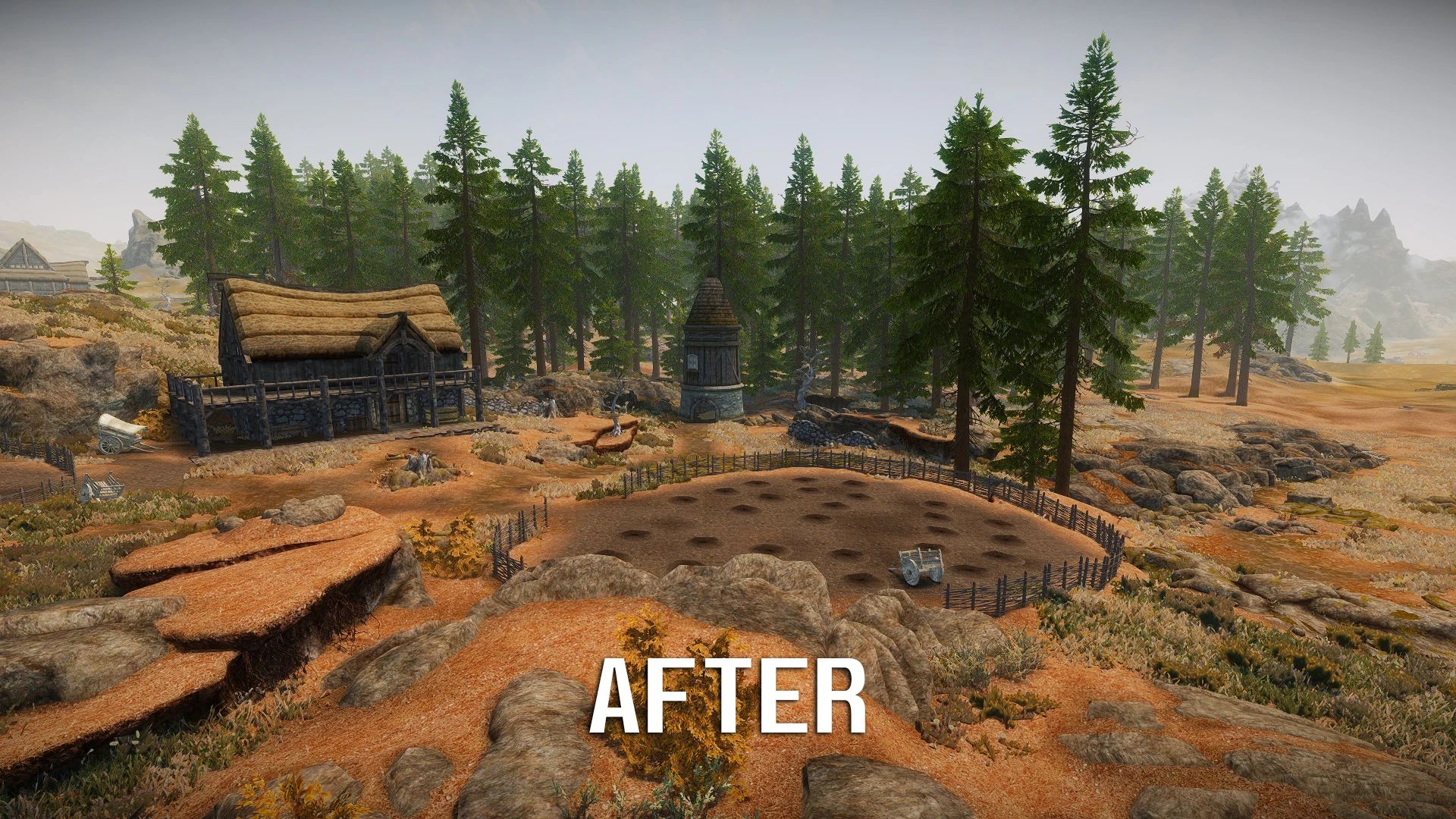 Alpine Forest of Whiterun Valley Patch for Creation Club Farming mod for The Elder Scrolls V: Skyrim Special Edition