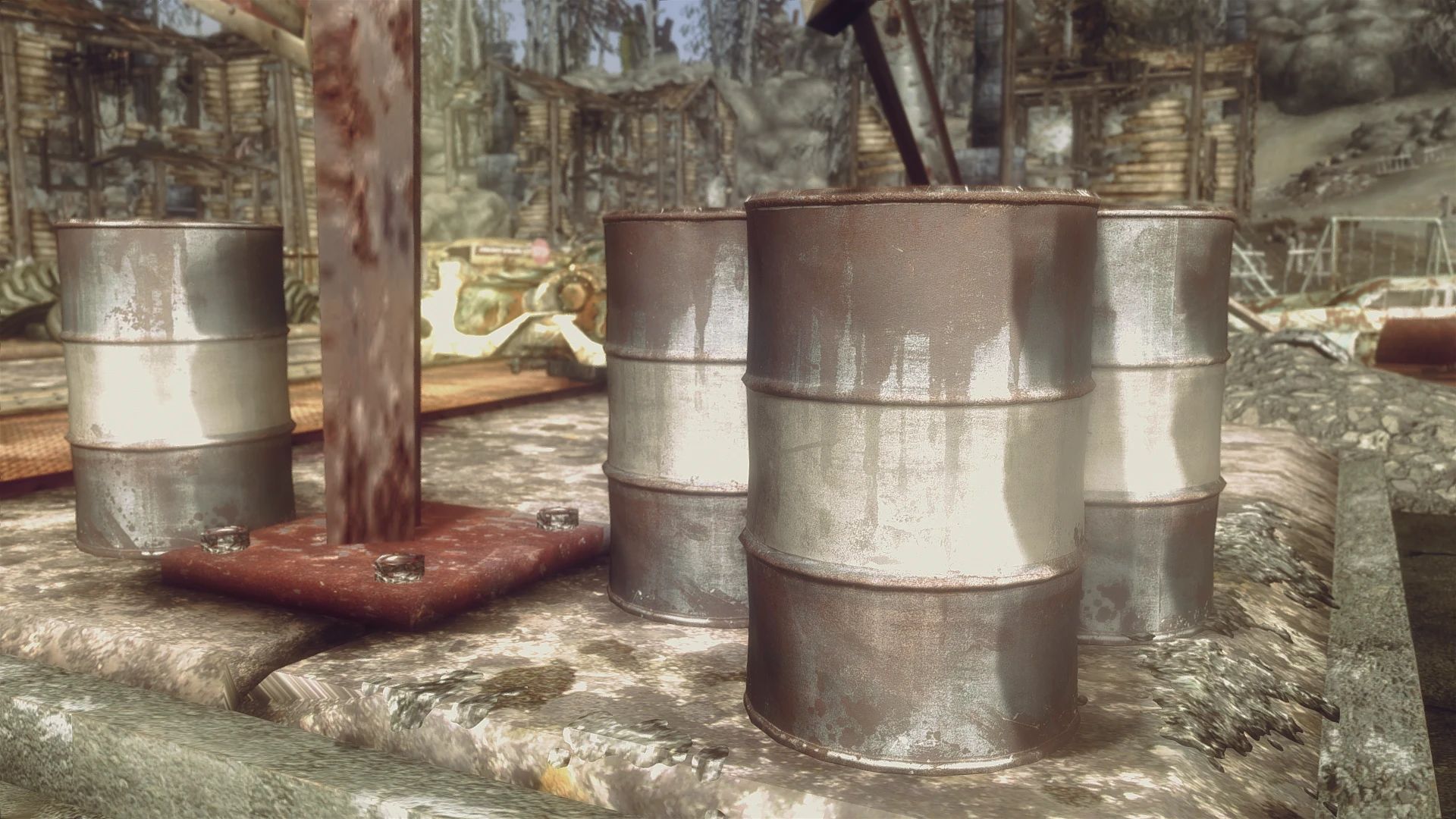 High Quality Metal Barrels mod for Fallout: New Vegas