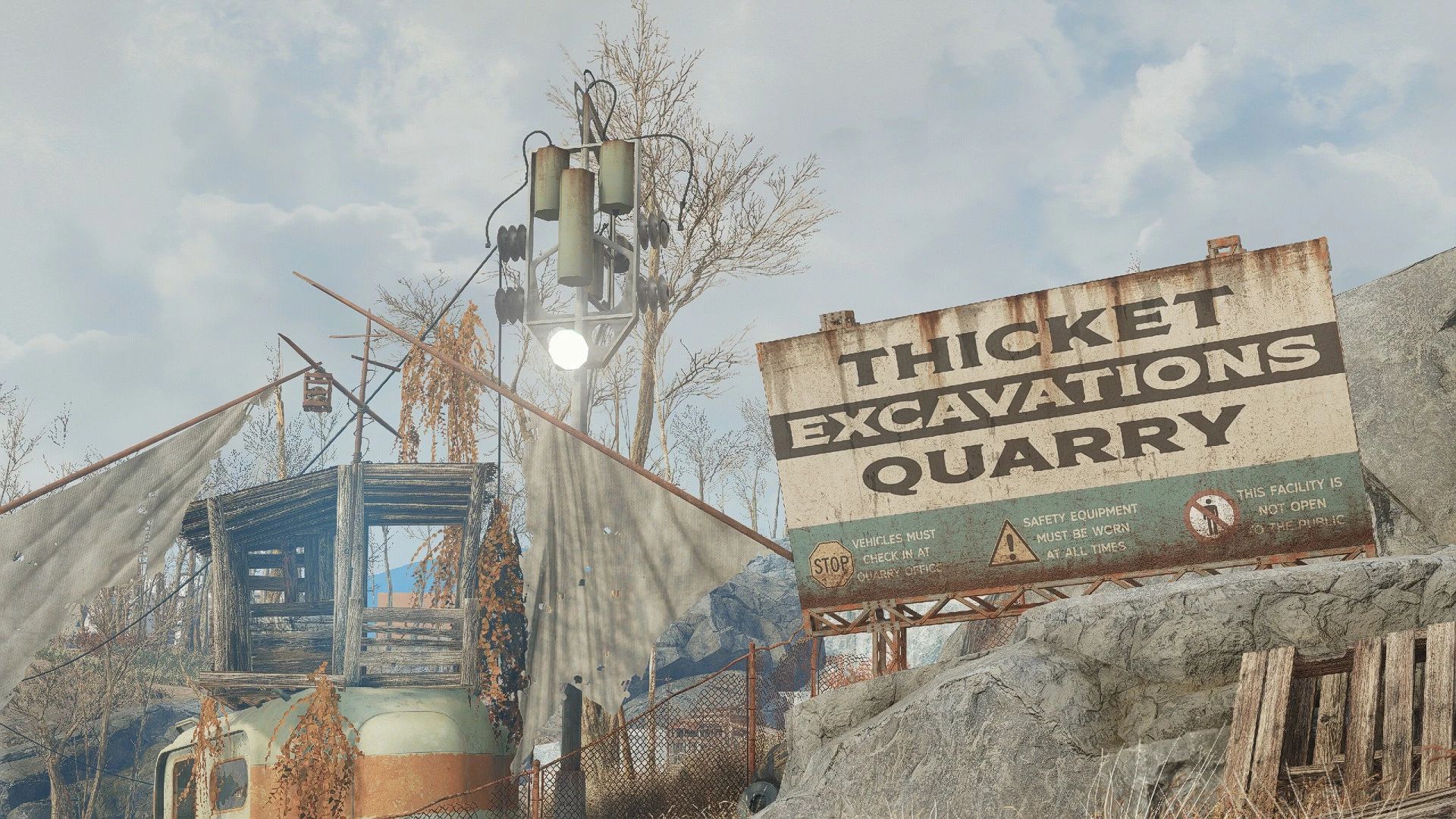 Thicket Excavations Sign (2K - 4K) mod for Fallout 4