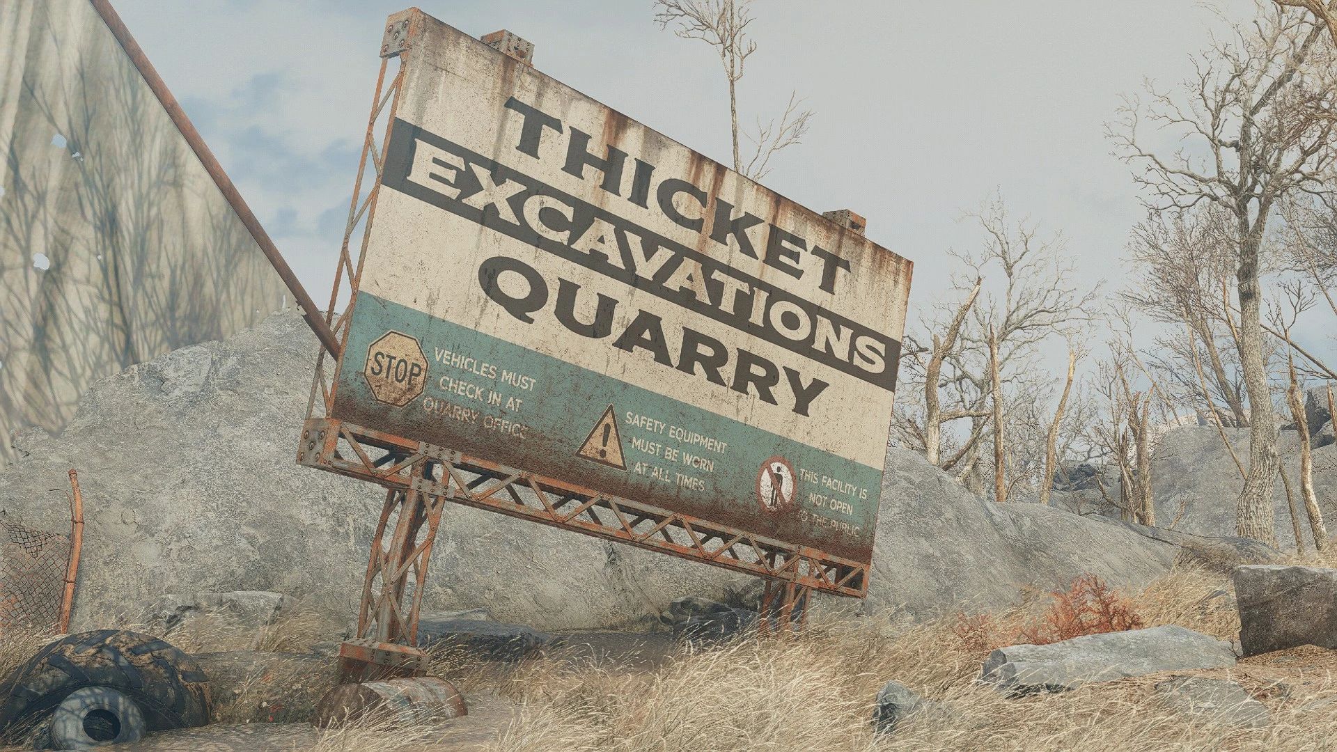 Thicket Excavations Sign (2K - 4K) mod for Fallout 4
