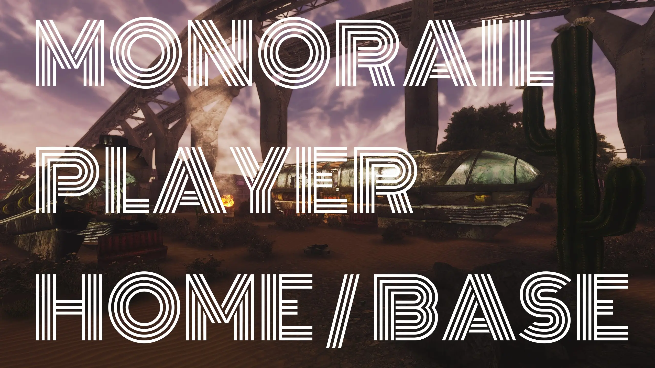 Abandoned Monorail player home mod for Fallout: New Vegas