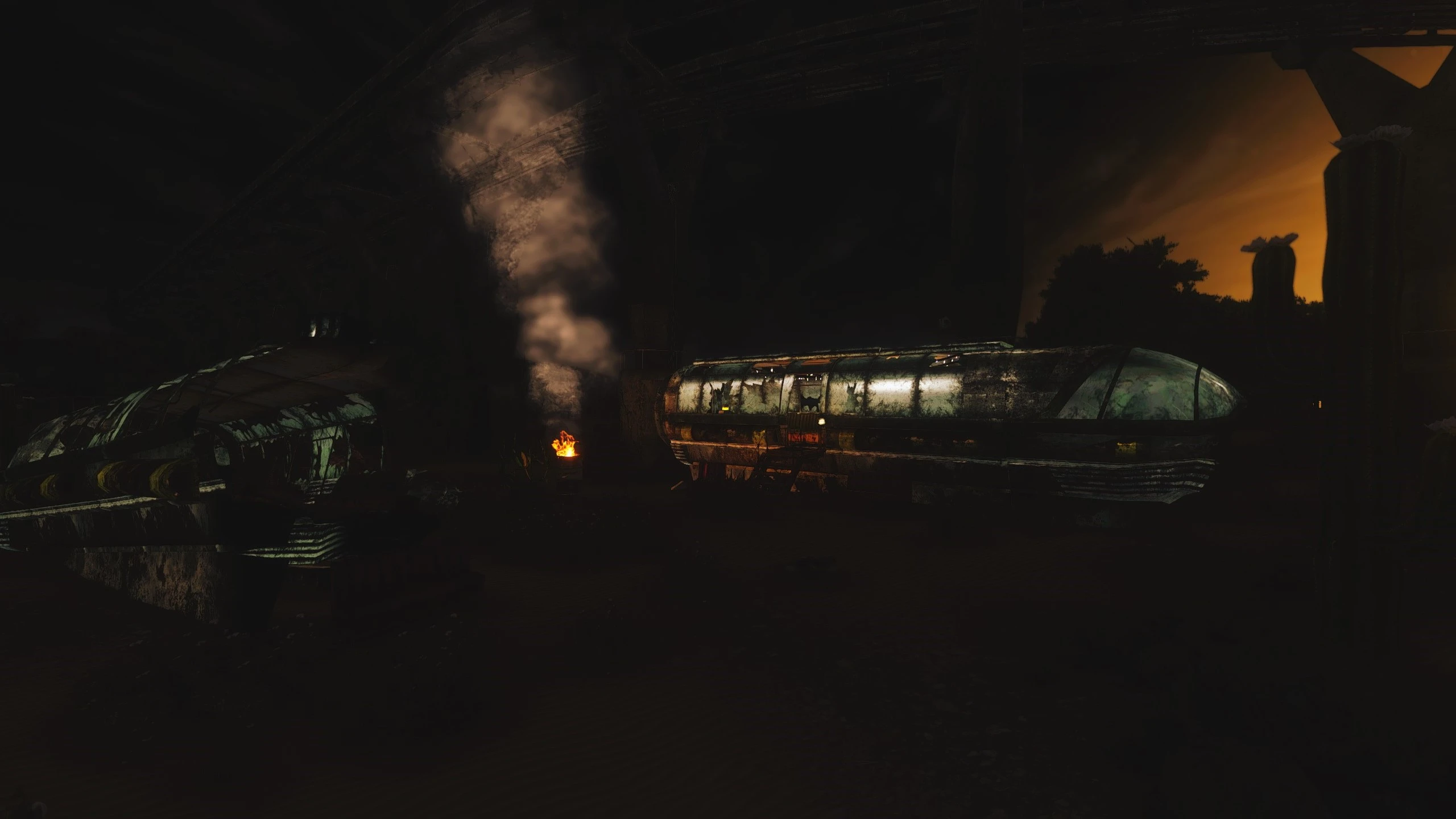 Abandoned Monorail player home mod for Fallout: New Vegas