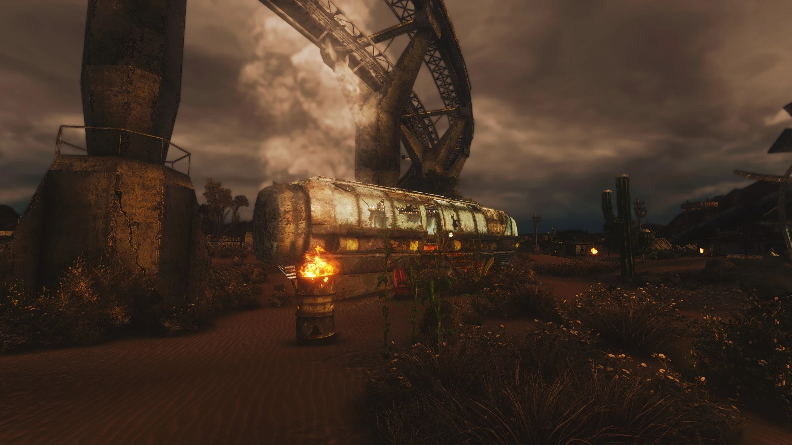 Abandoned Monorail player home mod for Fallout: New Vegas
