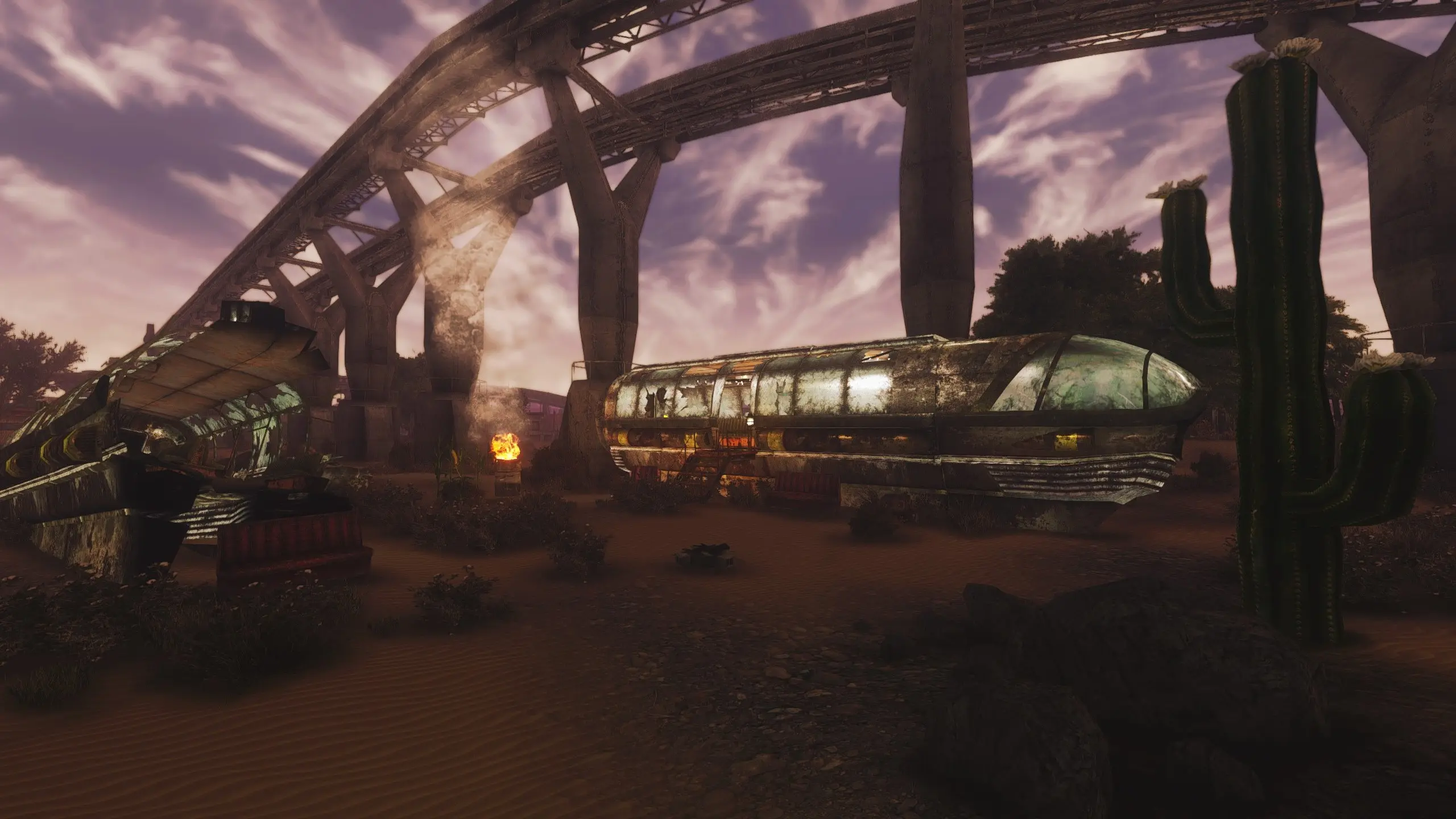 Abandoned Monorail player home mod for Fallout: New Vegas