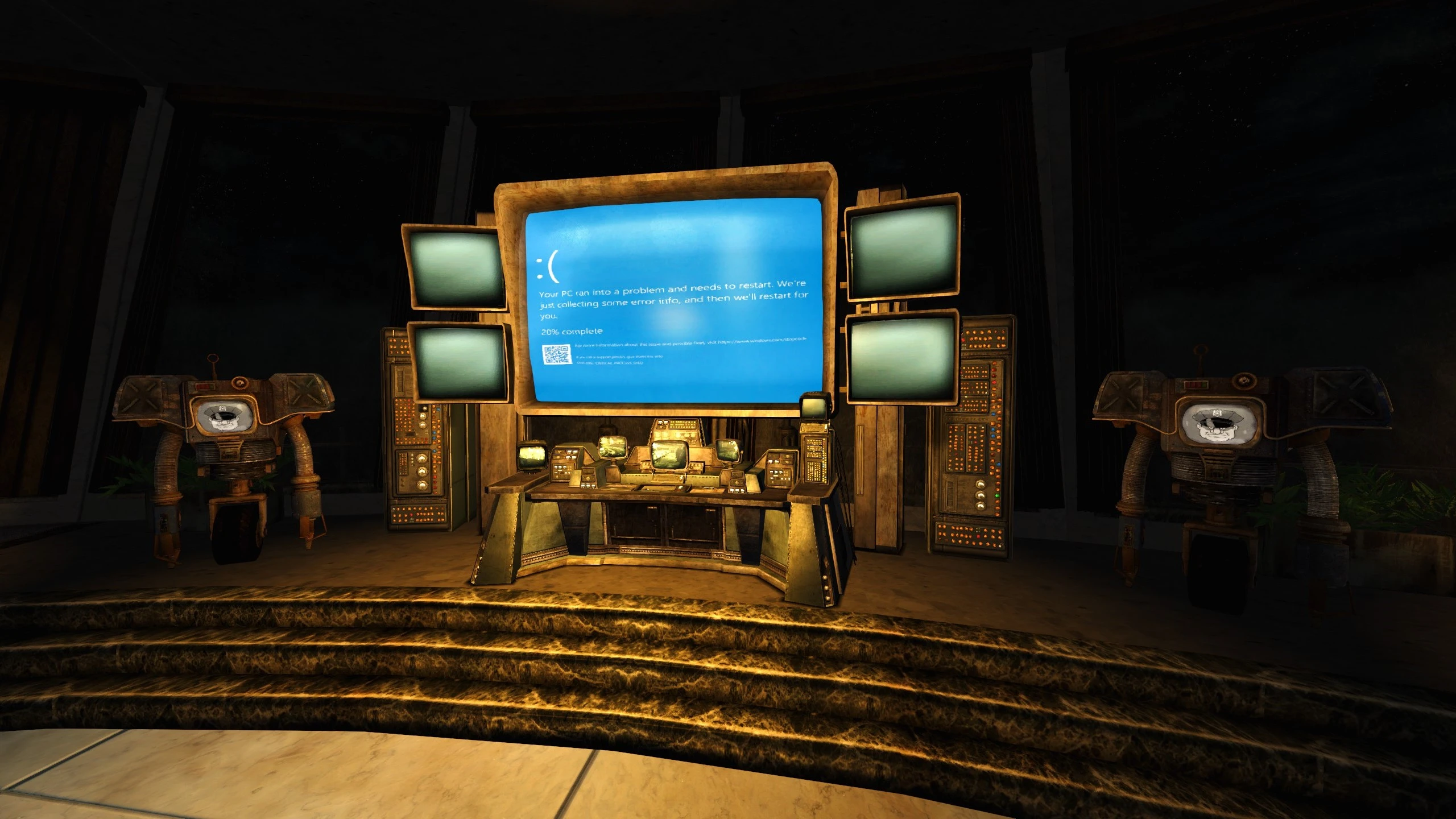 Mr House - but he bluescreens when you kill him mod for Fallout: New Vegas