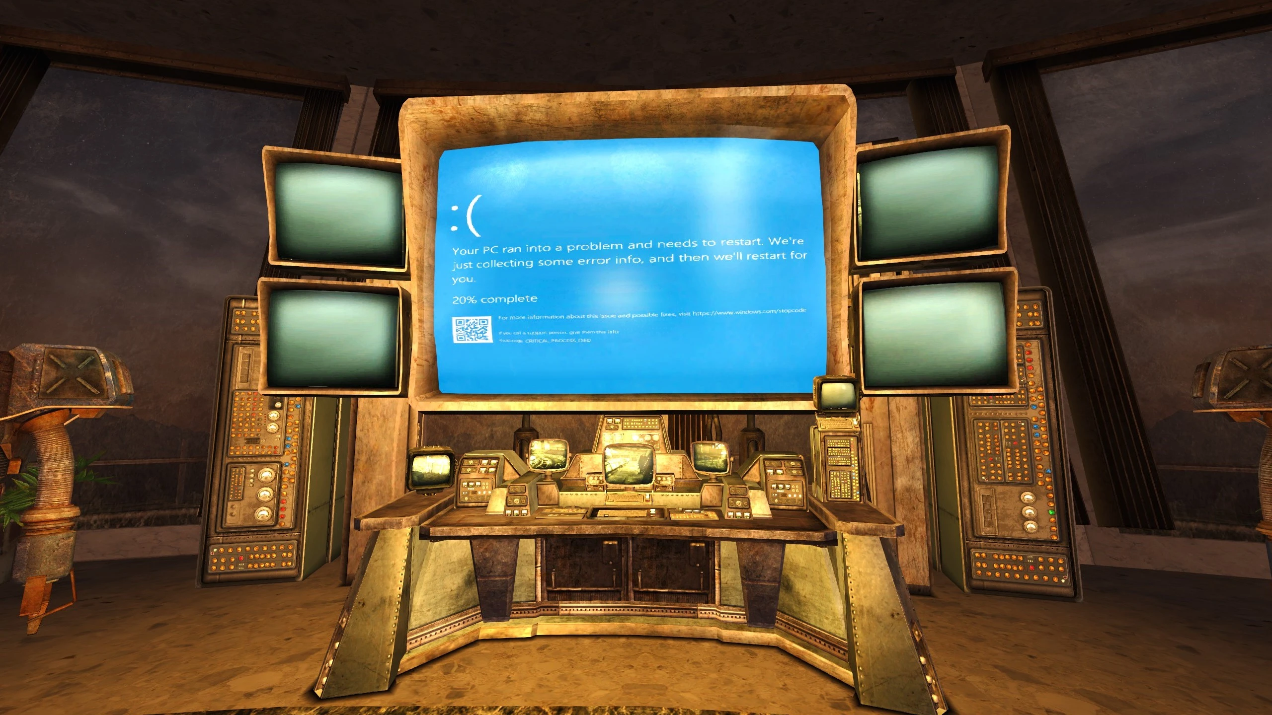 Mr House - but he bluescreens when you kill him mod for Fallout: New Vegas