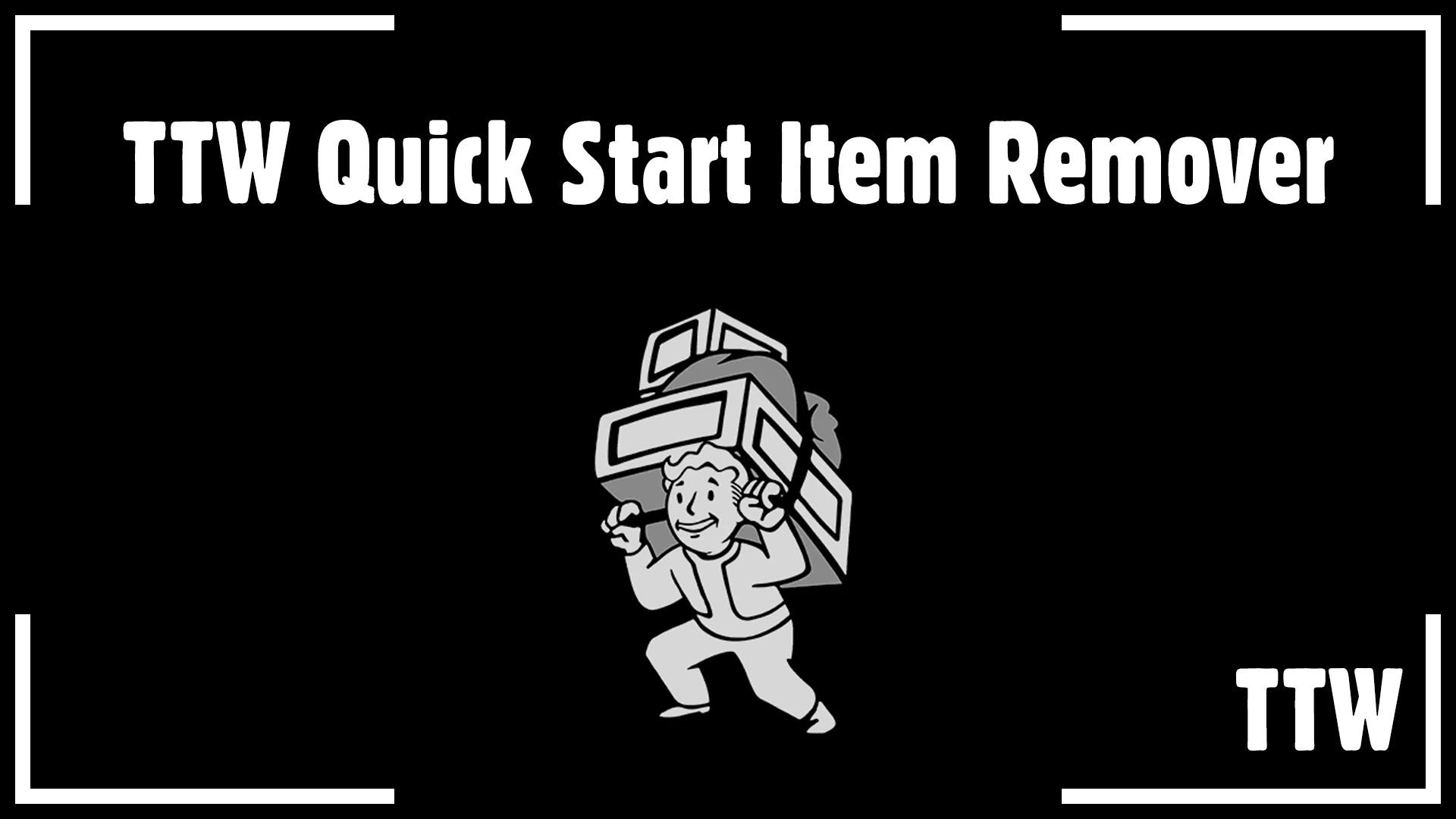 TTW Quick Start Item Remover mod for Fallout: New Vegas