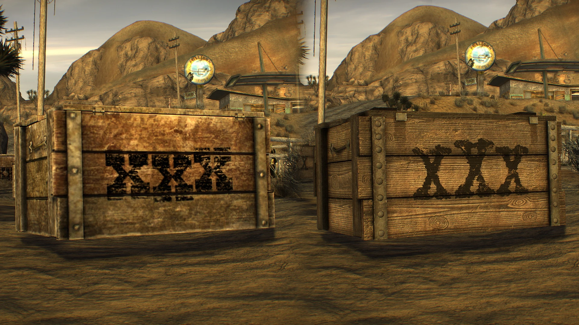 Physically Based Wood Crates mod for Fallout: New Vegas