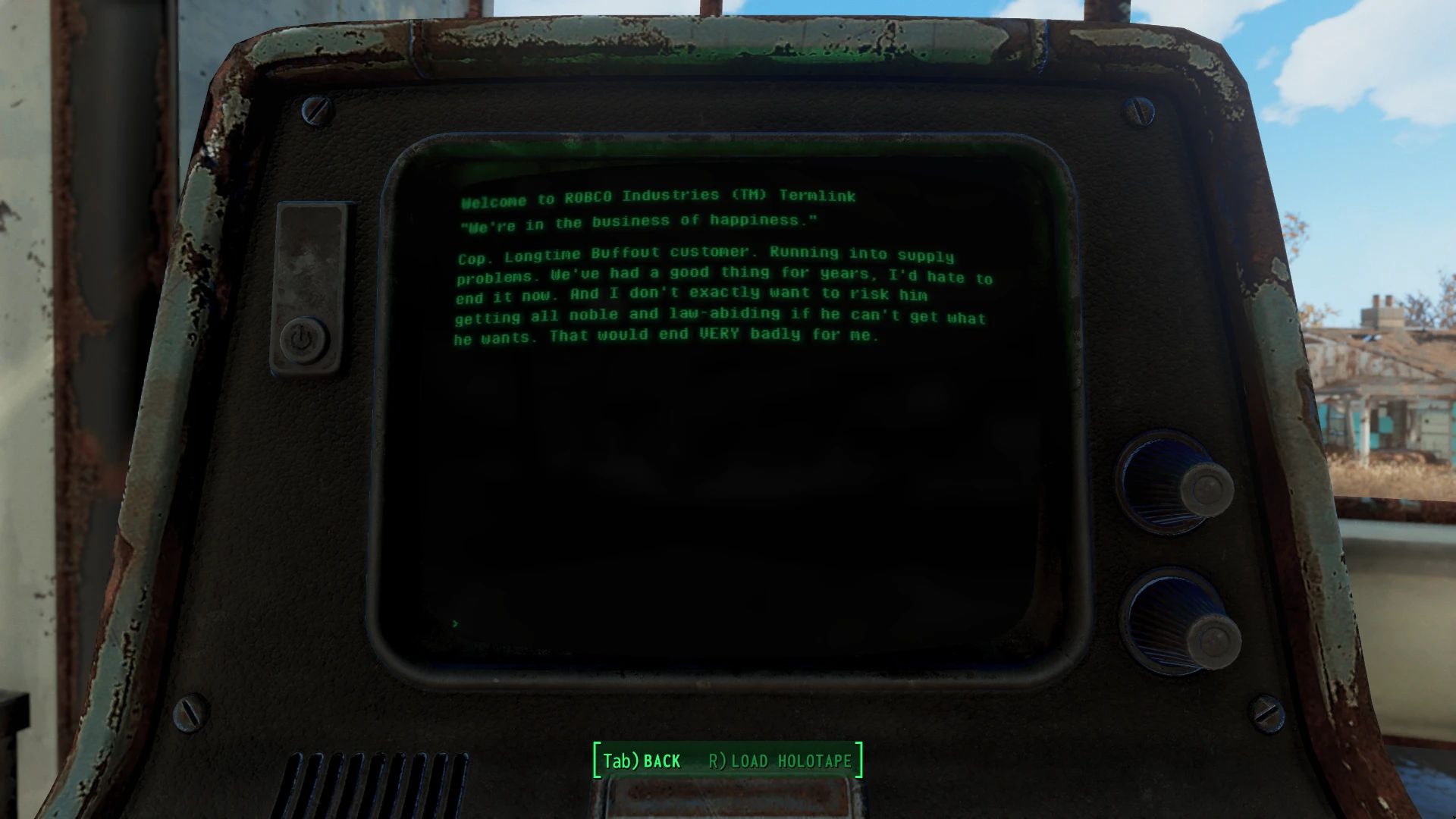 Compact Fonts mod for Fallout 4