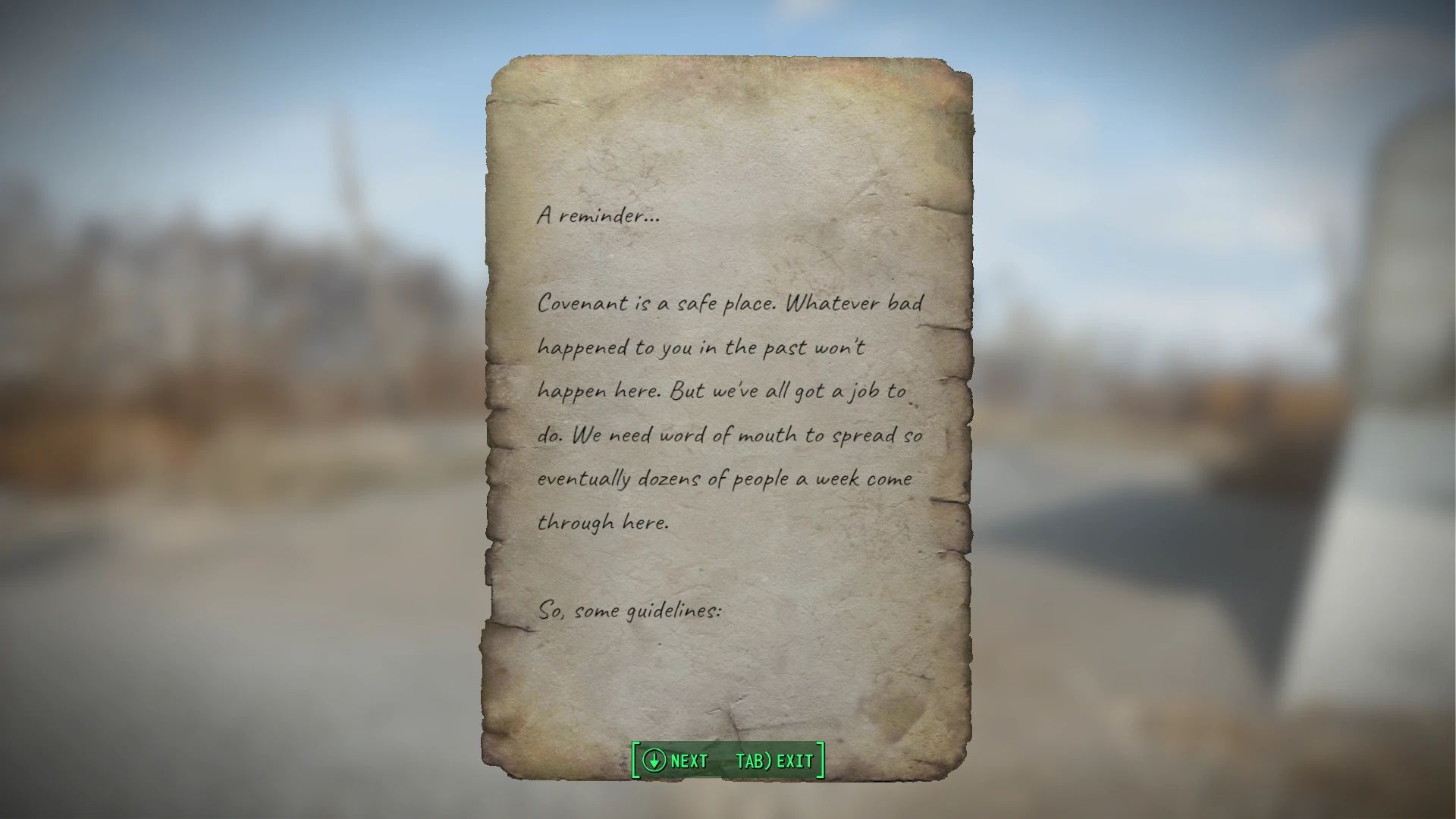 Compact Fonts mod for Fallout 4