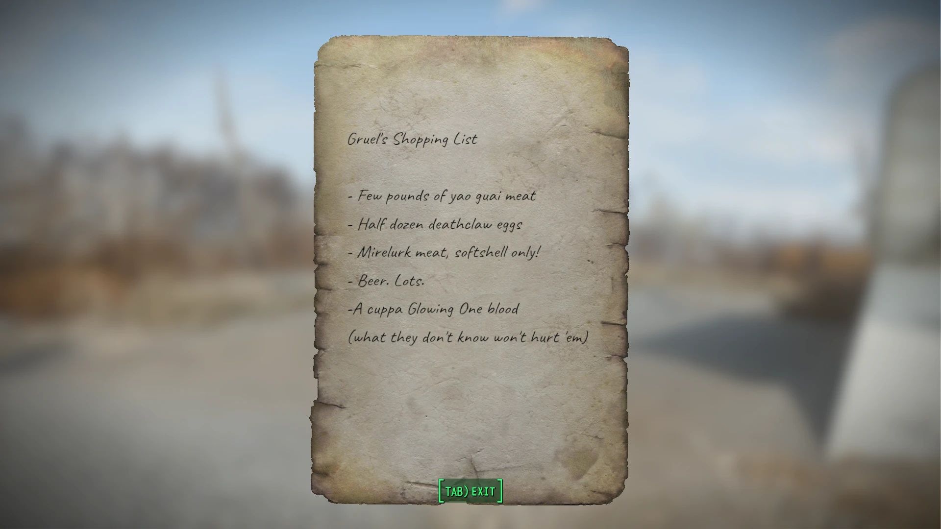 Compact Fonts mod for Fallout 4