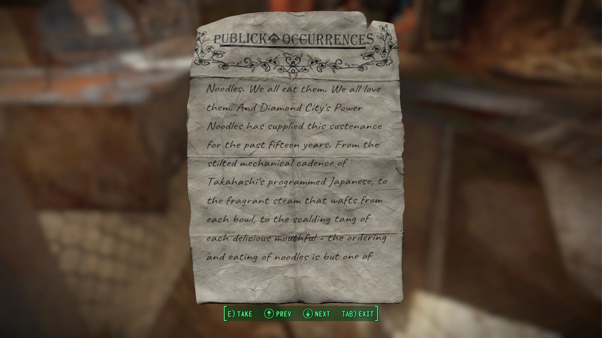 Compact Fonts mod for Fallout 4
