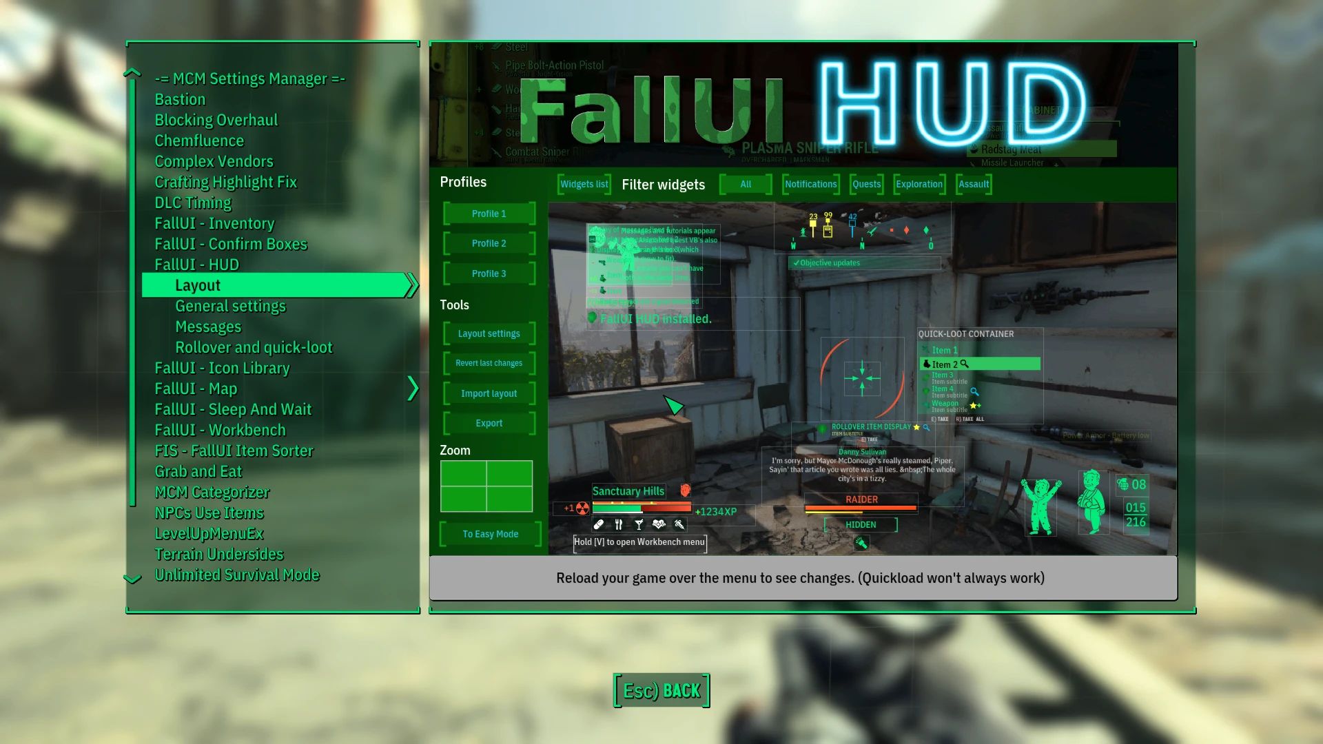 Vanilla HUD Plus 2 - FallUI HUD Preset mod for Fallout 4